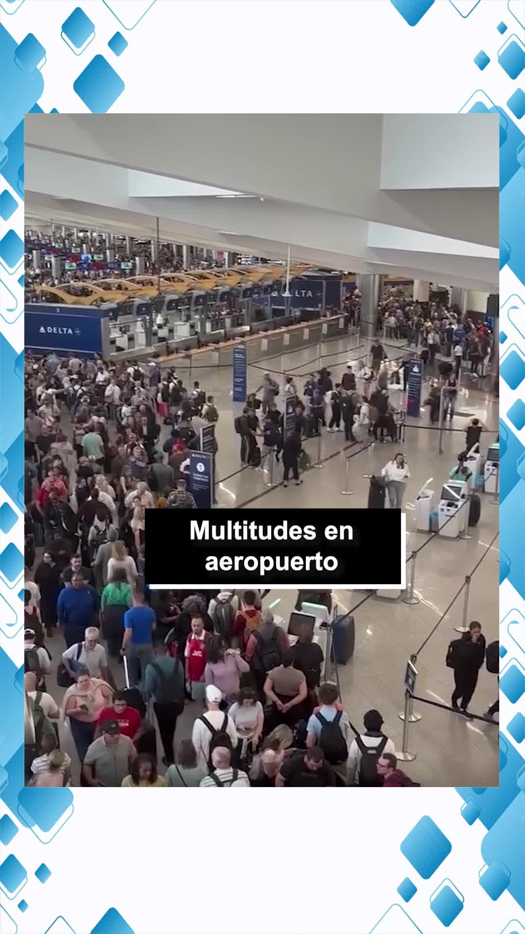 Multitudes en aeropuerto